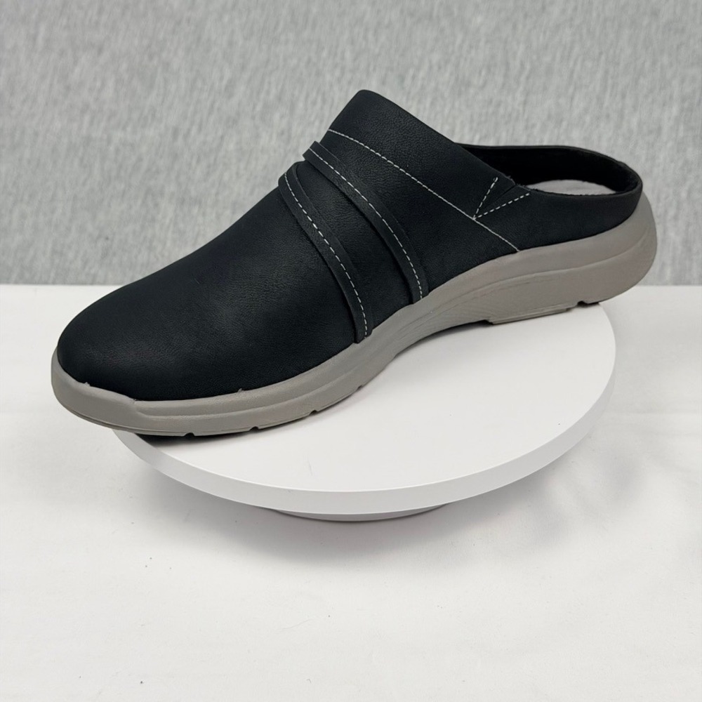 J Sport by Jambu Gina Black Slip On Clogs Mules Memory Foam Shoes Womens 9 NEW